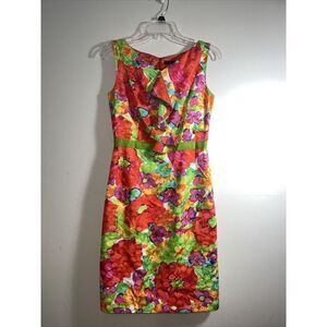 David Meister Multicolor Floral Dress